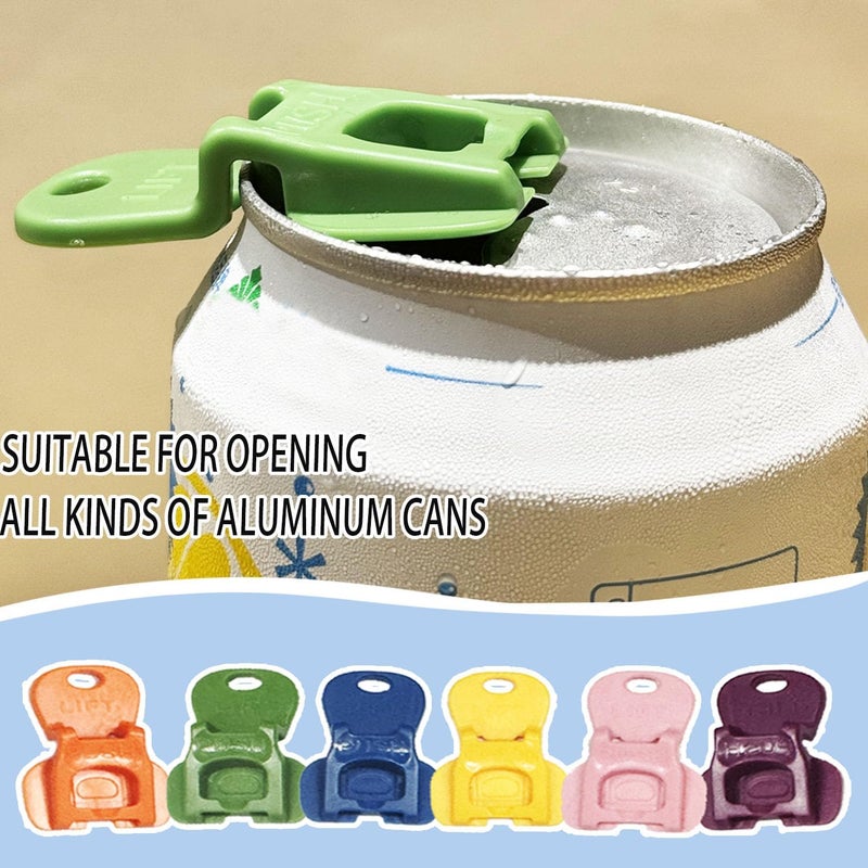 BOVVSKY 12PCS Easy Tab Opener & Drink Protector, Complete Cover Easy Tab Opener, Soda Can Opener Tool, Colorful Drink Can Protector Cap for Soda, for Coke, Beer, Soda, Aluminum Beverage - Image 3